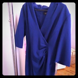 Tahari royal blue wrap dress